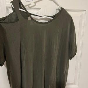 Distressed Green Top